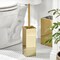 mDesign Steel Square Toilet Bowl Brush and Holder for Bathroom